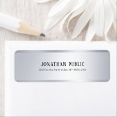 Étiquette Chic Modèle Simple Personnalisé Élégant Argent Mod (En situation)