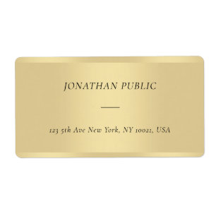 Étiquette Chic moderne Cursive Police Modèle Gold Livraison