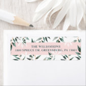 Étiquette Chic Moderne Sage Vacances Verdure & Snowflakes (En situation)