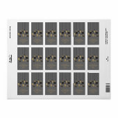 Étiquette Chic Noël Ornements Adresse de vacances (Feuille entière)