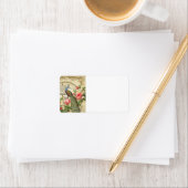 Étiquette Chic Peacock vintage (En situation)