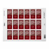 Étiquette Chic Plaid Pailleté Joyeux Noël Adresse de Retour (Feuille entière)