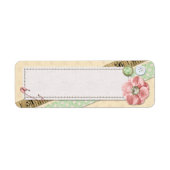 Étiquette Chic rose Chic Shabby, Boutons et Ruban (Devant)