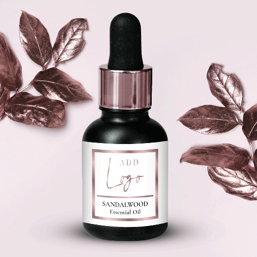 Étiquette Chic Rose Gold Essential Oil Petite bouteille à go
