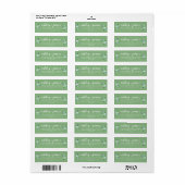 Étiquette Chic Script Foliage Green Adresse de retour (Feuille entière)