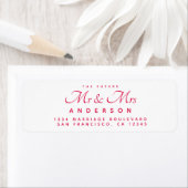 Étiquette Chic Script Future M. Mme La Mariage Adresse (En situation)