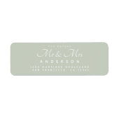 Étiquette Chic Script Future M. Mme La Mariage Adresse (Devant)