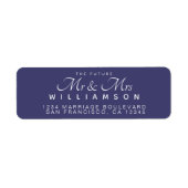 Étiquette Chic Script Future M. Mme La Mariage Adresse (Devant)