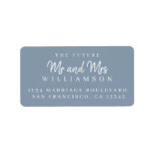 Étiquette Chic Script Future M. Mme Mariage Adresse de retou (Devant)