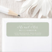Étiquette Chic Script Future M. Mme Mariage Adresse de retou (En situation)