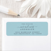 Étiquette Chic Script Future M. Mme Mariage Adresse de retou (En situation)