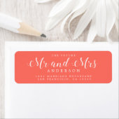 Étiquette Chic Script Future M. Mme Mariage Adresse de retou (En situation)