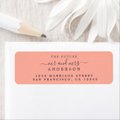 Étiquette Chic Script Future M. Mme Mariage Adresse de retou (En situation)