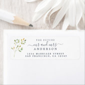 Étiquette Chic Script Future M. Mme Mariage Adresse de retou (En situation)