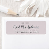 Étiquette Chic Script Future M. Mme Mariage Adresse de retou (En situation)