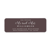 Étiquette Chic Script Future M. Mme Mariage Adresse de retou (Devant)