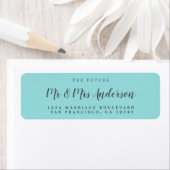Étiquette Chic Script Future M. Mme Mariage Adresse de retou (En situation)