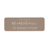 Étiquette Chic Script Future M. Mme Mariage Adresse de retou (Devant)