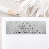 Étiquette Chic Script Future M. Mme Mariage Adresse de retou (En situation)