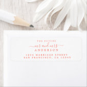 Étiquette Chic Script Future M. Mme Mariage Adresse de retou (En situation)