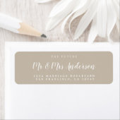 Étiquette Chic Script Future M. Mme Mariage Adresse de retou (En situation)
