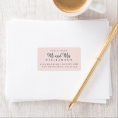 Étiquette Chic Script Future M. Mme Mariage Adresse de retou (En situation)