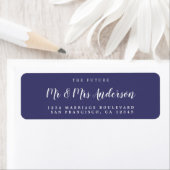 Étiquette Chic Script Future M. Mme Mariage Adresse de retou (En situation)