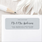 Étiquette Chic Script Future M. Mme Mariage Adresse de retou (En situation)