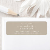 Étiquette Chic Script Future M. Mme Mariage Adresse de retou (En situation)