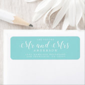 Étiquette Chic Script Future M. Mme Mariage Adresse de retou (En situation)