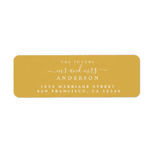 Étiquette Chic Script Future M. Mme Mariage Adresse de retou