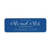 Étiquette Chic Script Future M. Mme Mariage Adresse de retou (Devant)