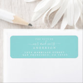 Étiquette Chic Script Future M. Mme Mariage Adresse de retou (En situation)