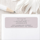 Étiquette Chic Script Future M. Mme Mariage Adresse de retou (En situation)