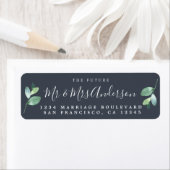 Étiquette Chic Script Future M. Mme Mariage Adresse de retou (En situation)