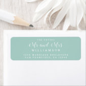 Étiquette Chic Script Future M. Mme Mariage Adresse de retou (En situation)