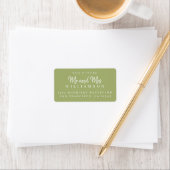 Étiquette Chic Script Future M. Mme Mariage Adresse de retou (En situation)
