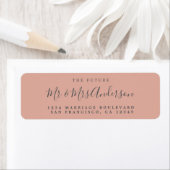 Étiquette Chic Script Future M. Mme Mariage Adresse de retou (En situation)