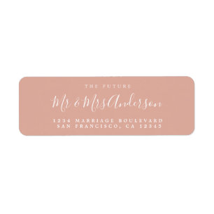 Étiquette Chic Script Future M. Mme Mariage Adresse de retou