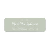 Étiquette Chic Script Future M. Mme Mariage Adresse de retou (Devant)