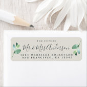 Étiquette Chic Script Future M. Mme Mariage Adresse de retou (En situation)
