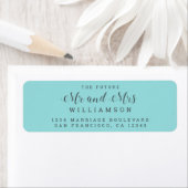 Étiquette Chic Script Future M. Mme Mariage Adresse de retou (En situation)