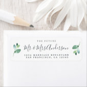 Étiquette Chic Script Future M. Mme Mariage Adresse de retou (En situation)