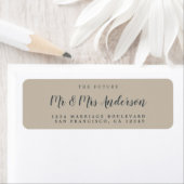 Étiquette Chic Script Future M. Mme Mariage Adresse de retou (En situation)