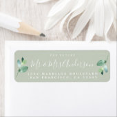 Étiquette Chic Script Future M. Mme Mariage Adresse de retou (En situation)