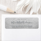 Étiquette Chic Script Future M. Mme Mariage Adresse de retou (En situation)