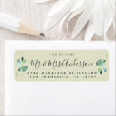 Étiquette Chic Script Future M. Mme Mariage Adresse de retou (En situation)
