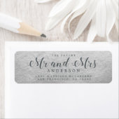 Étiquette Chic Script Future M. Mme Mariage Adresse de retou (En situation)
