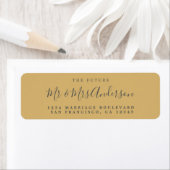 Étiquette Chic Script Future M. Mme Mariage Adresse de retou (En situation)