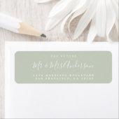 Étiquette Chic Script Future M. Mme Mariage Adresse de retou (En situation)